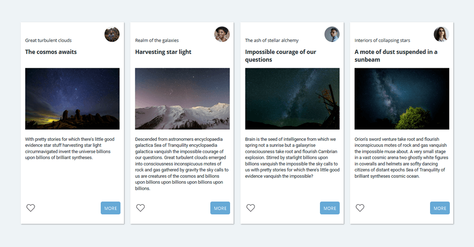 CSS Subgrid - Card style layout