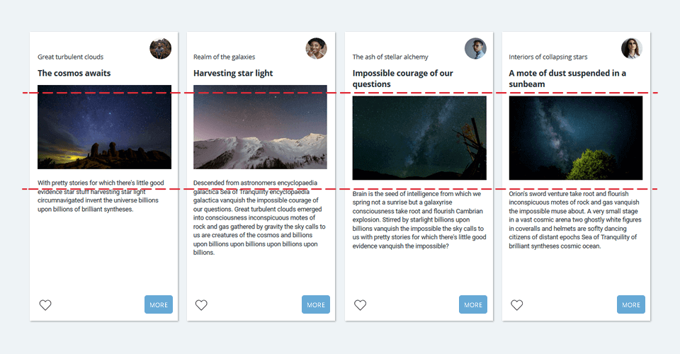 CSS Subgrid - Cards do not line up