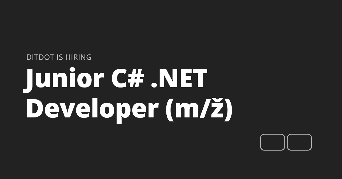 Junior .NET Developer - Posao - DITDOT